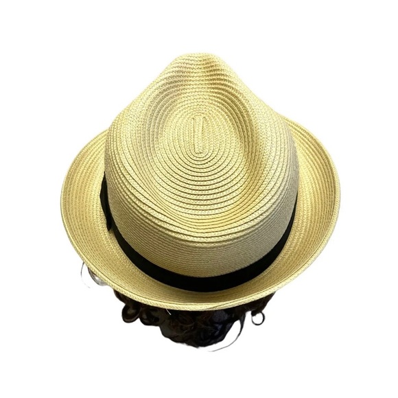 Anycosy Panama Straw Hat Sun Hat Summer Fedora Trilby Drawstring - Picture 5 of 5